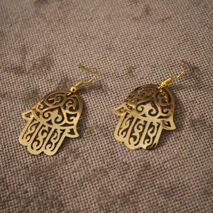 Egyptian Palm (Kaff) Design Earrings