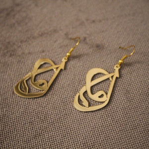 Random Letters Design Earrings